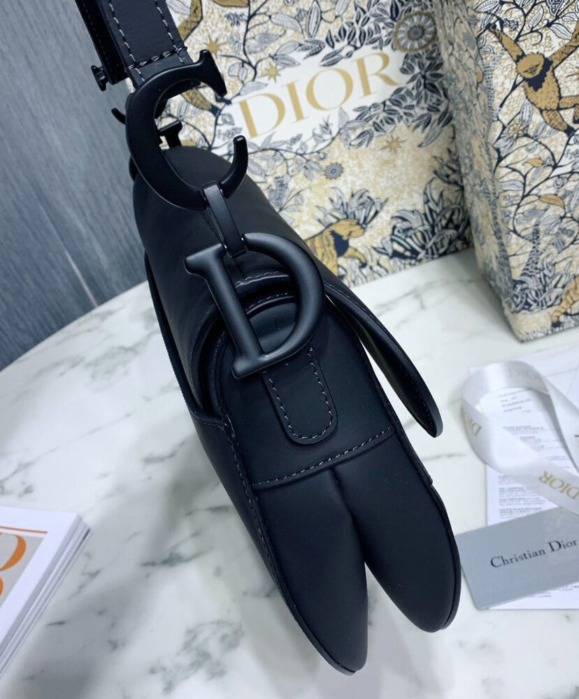 Christian Dior Saddle Ultra Matte Bag Black